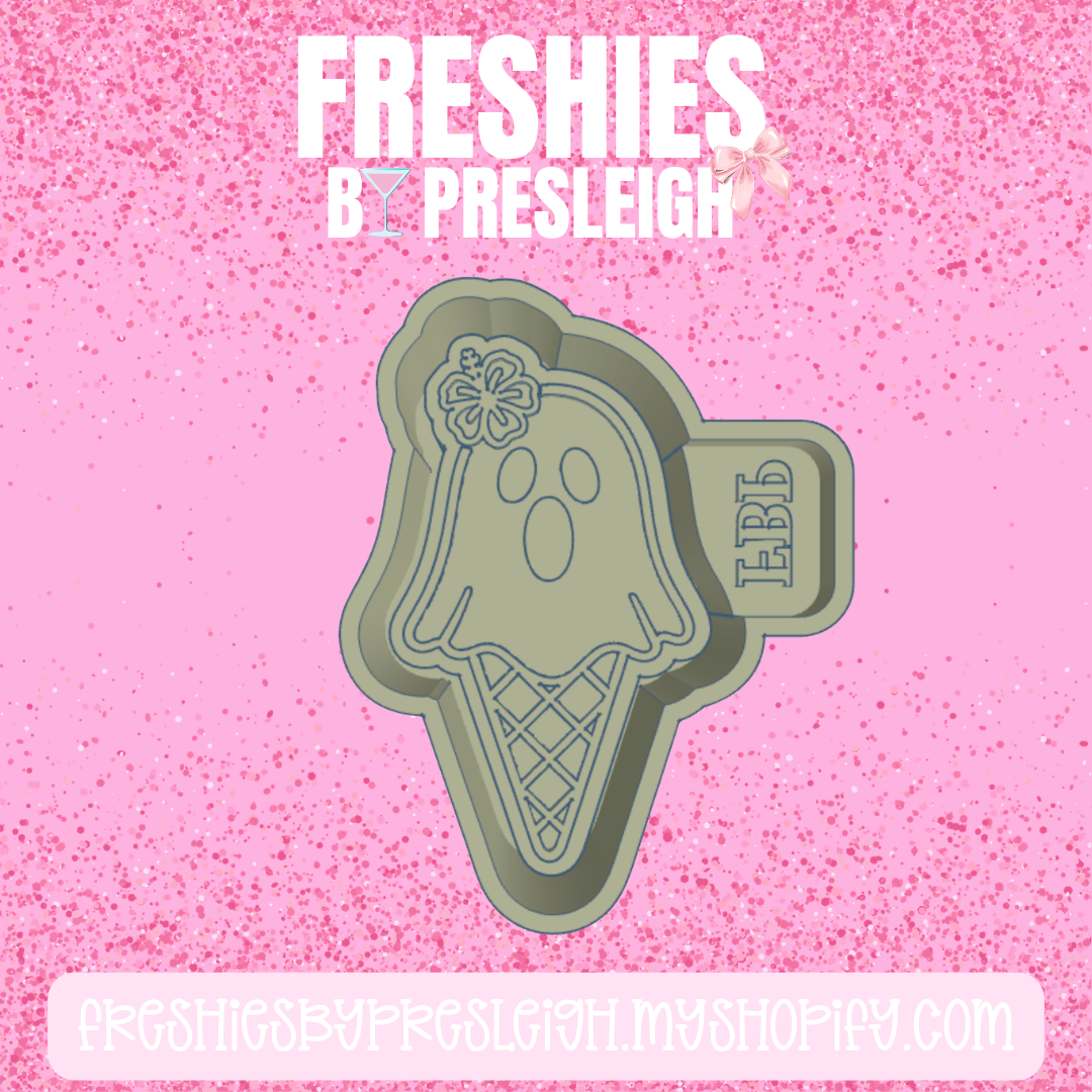 Ice Cream Ghost Freshie Mold