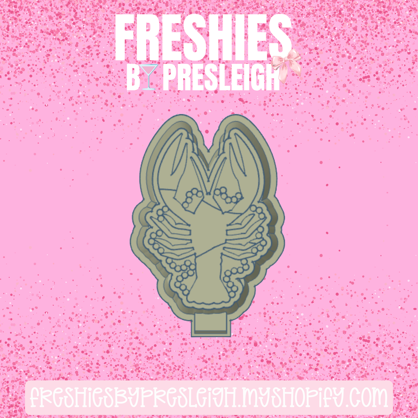 Mardi Gras Mudbug Freshie Mold