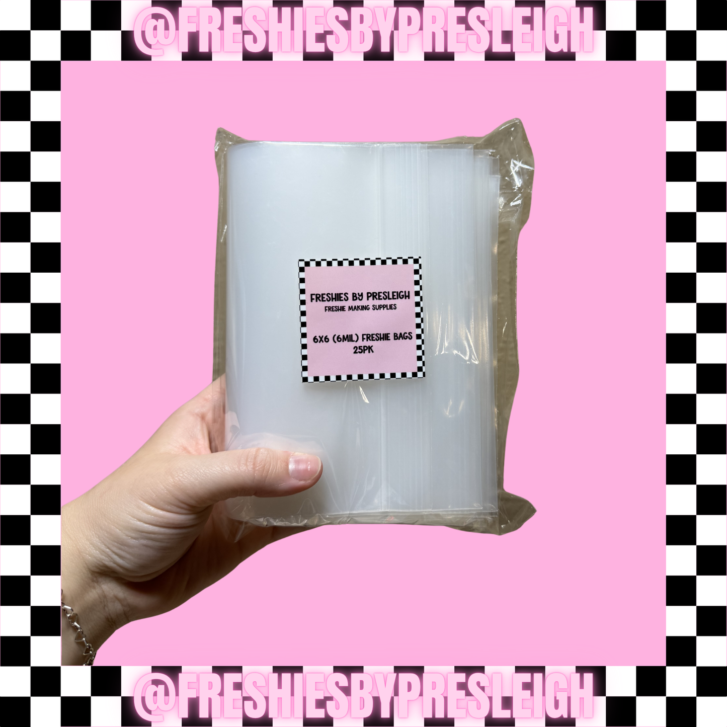 6x6" (6mil) Poly Freshie Bags