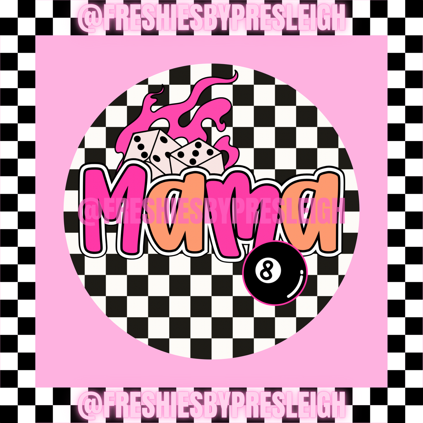 Western Retro Mama Freshie Card Stock