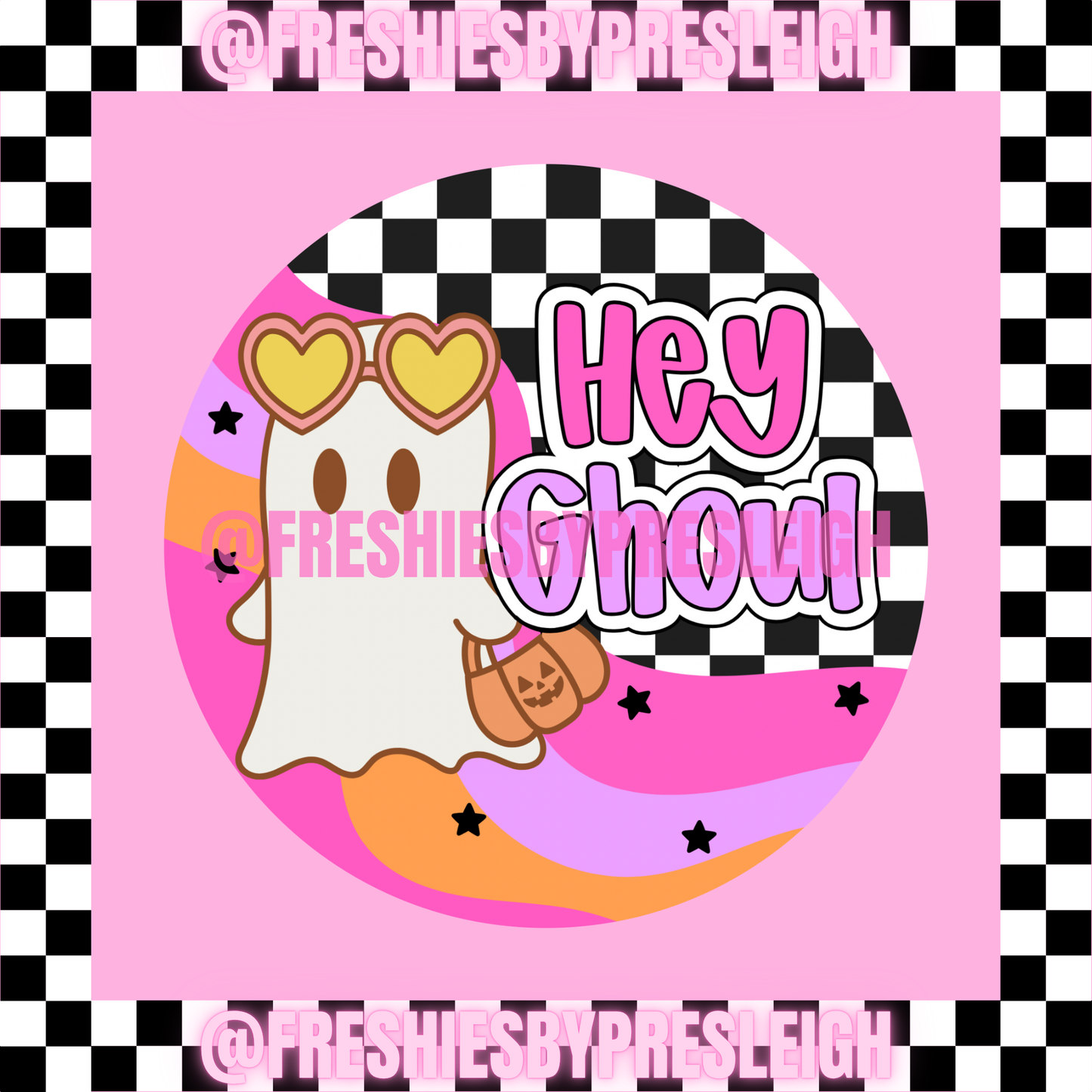 Retro Hey Ghoul Freshie Card Stock