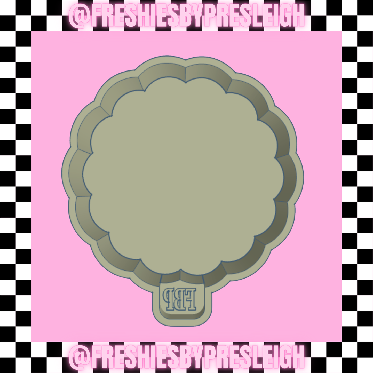 Scalloped Circle Freshie Mold