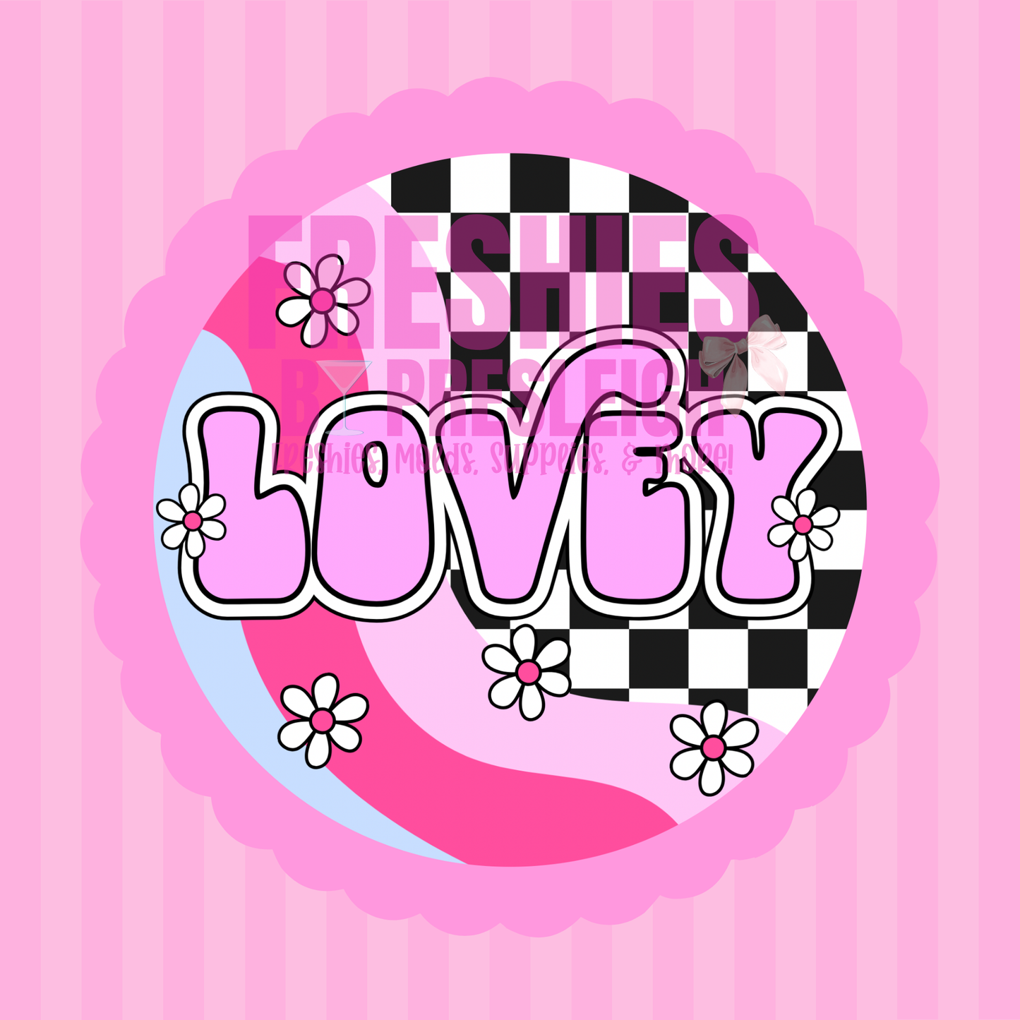 Retro Lovey Freshie Card Stock