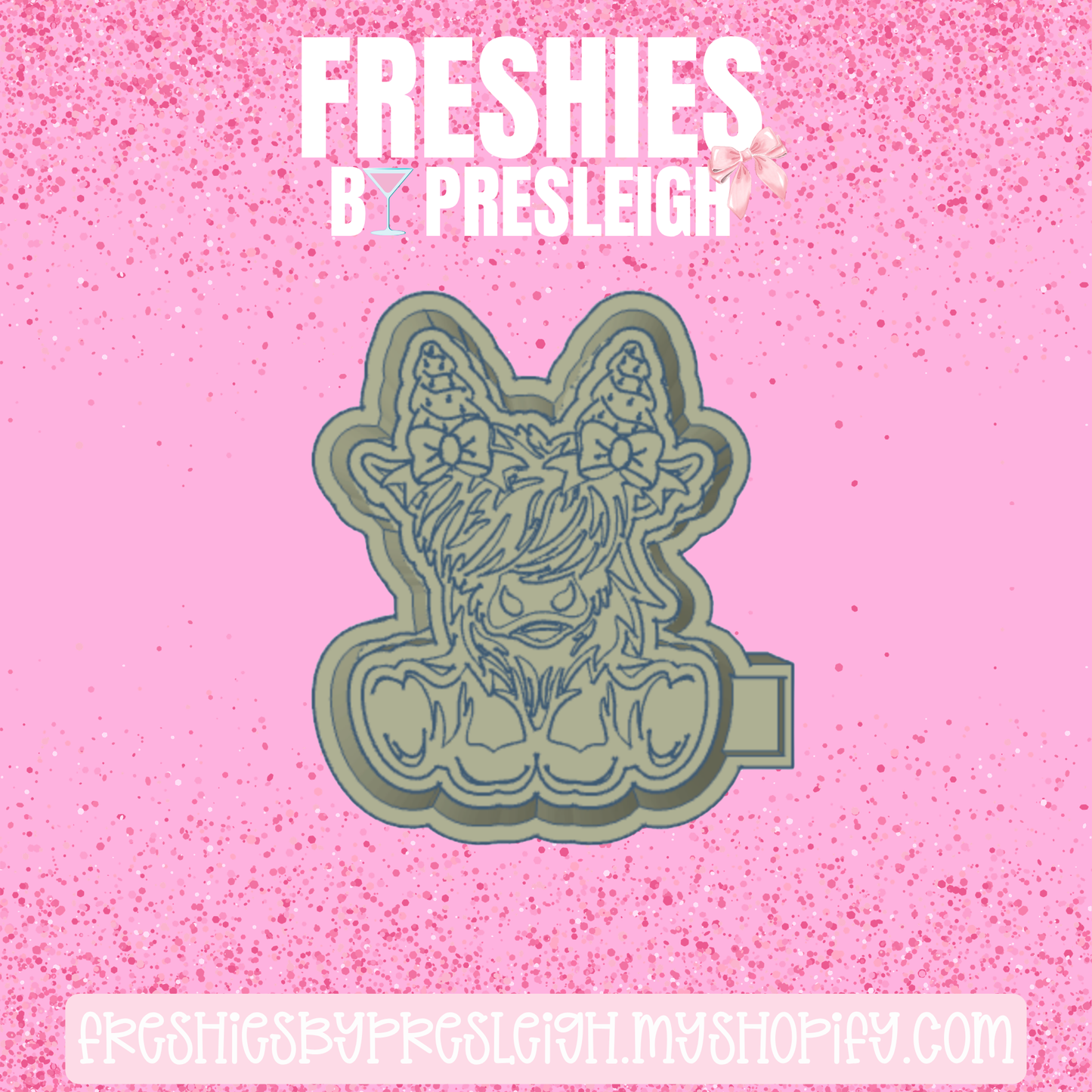 Snack Cake Highland Cow Freshie Mold