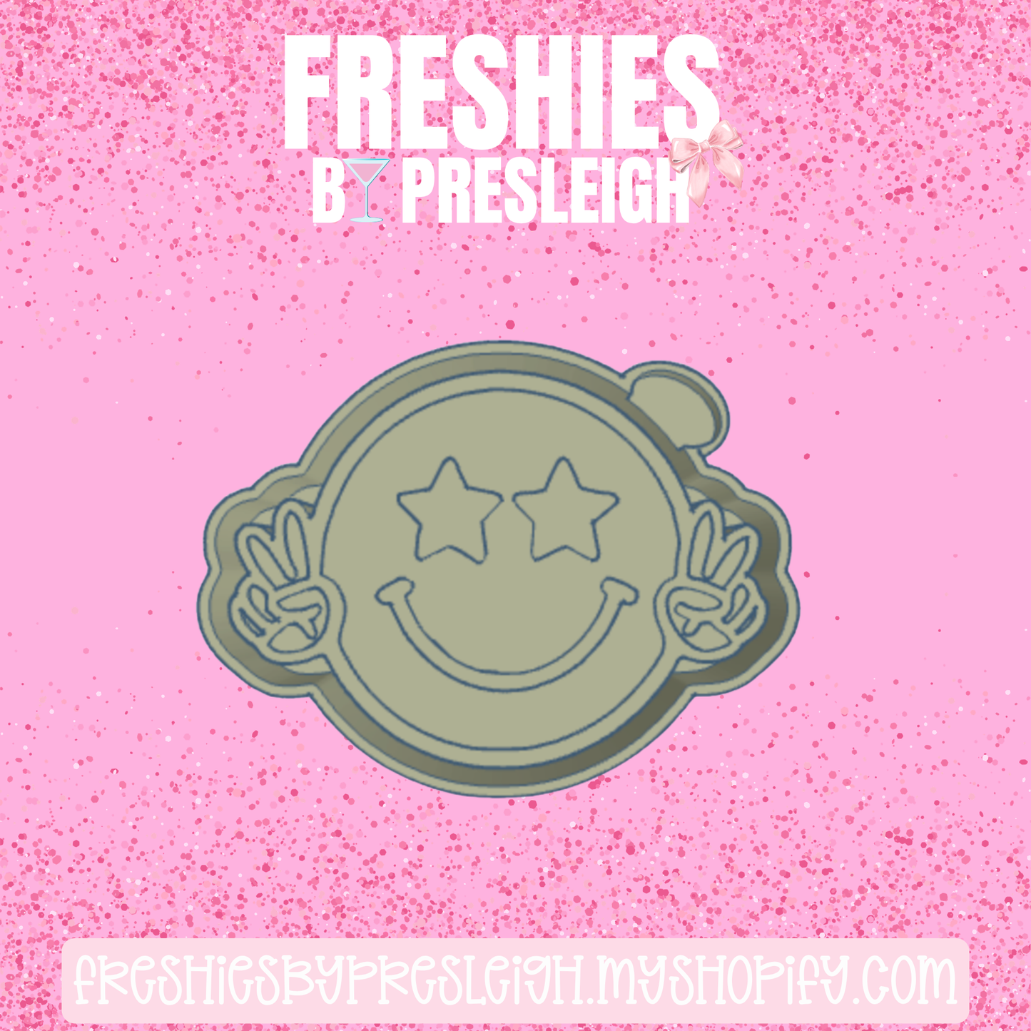 Star Peace Smiley Freshie Mold