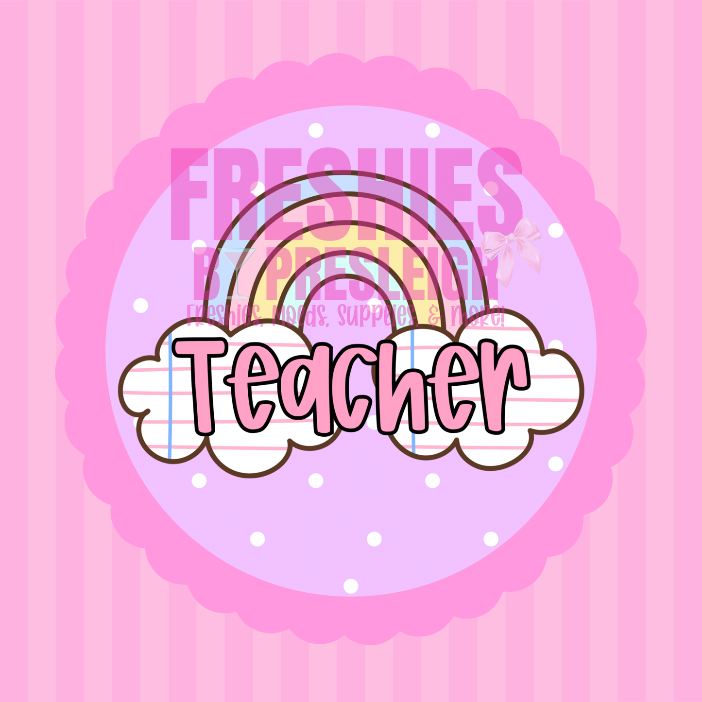 Pastel Teacher Rainbow Freshie Card Stock