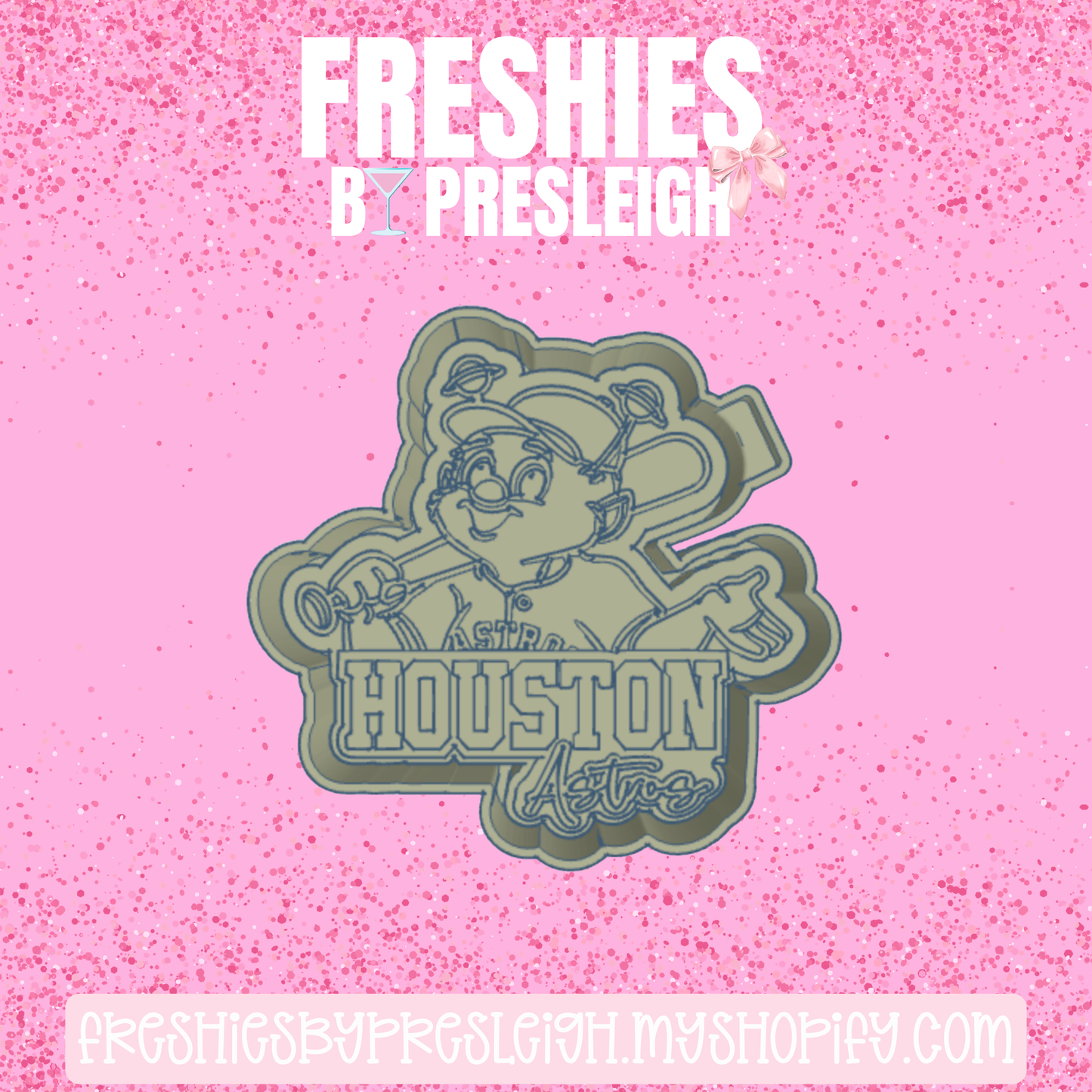 Houston O Baseball Freshie Mold