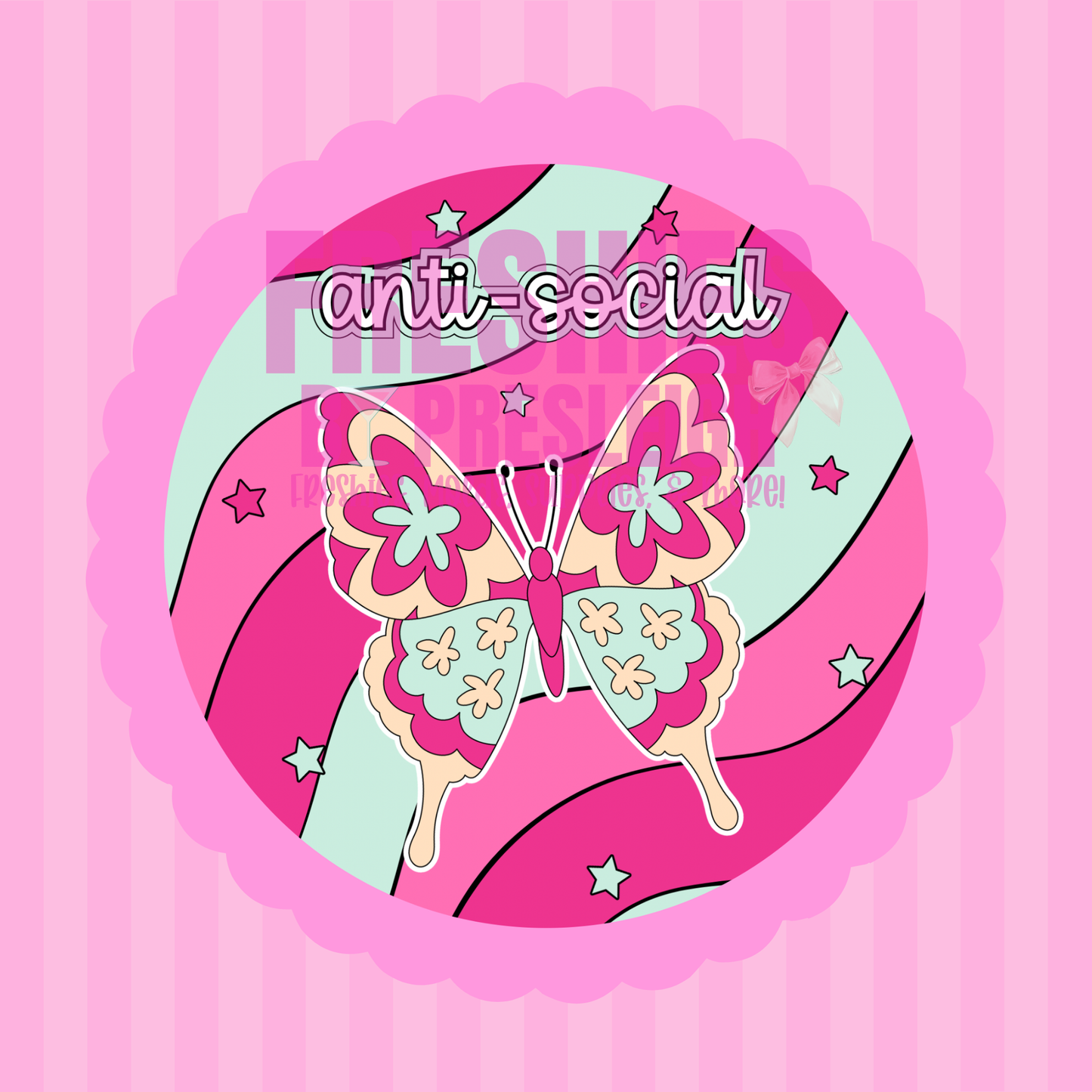 Anti Social Butterfly Freshie Card Stock