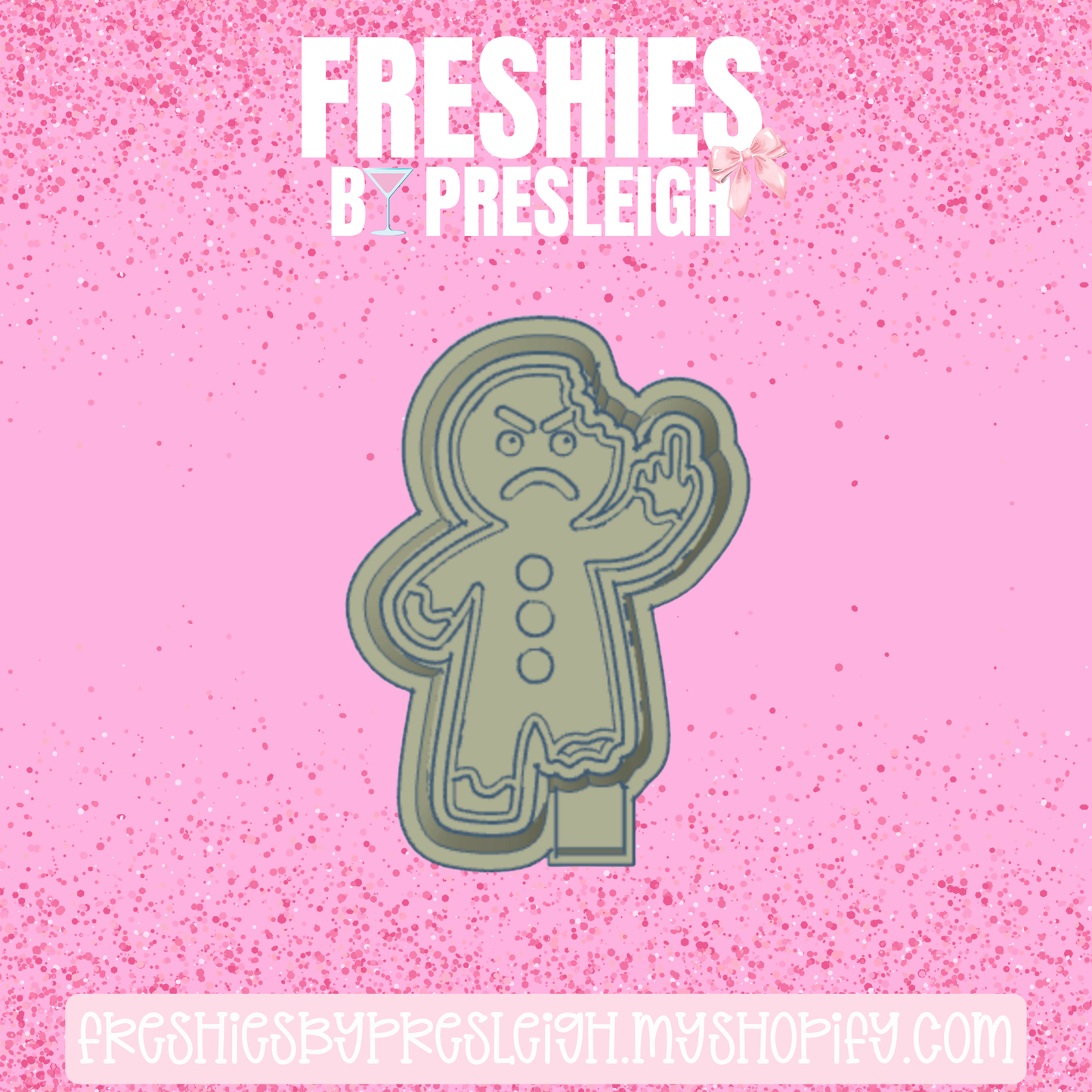 Gingerbread Man Bird Freshie Mold