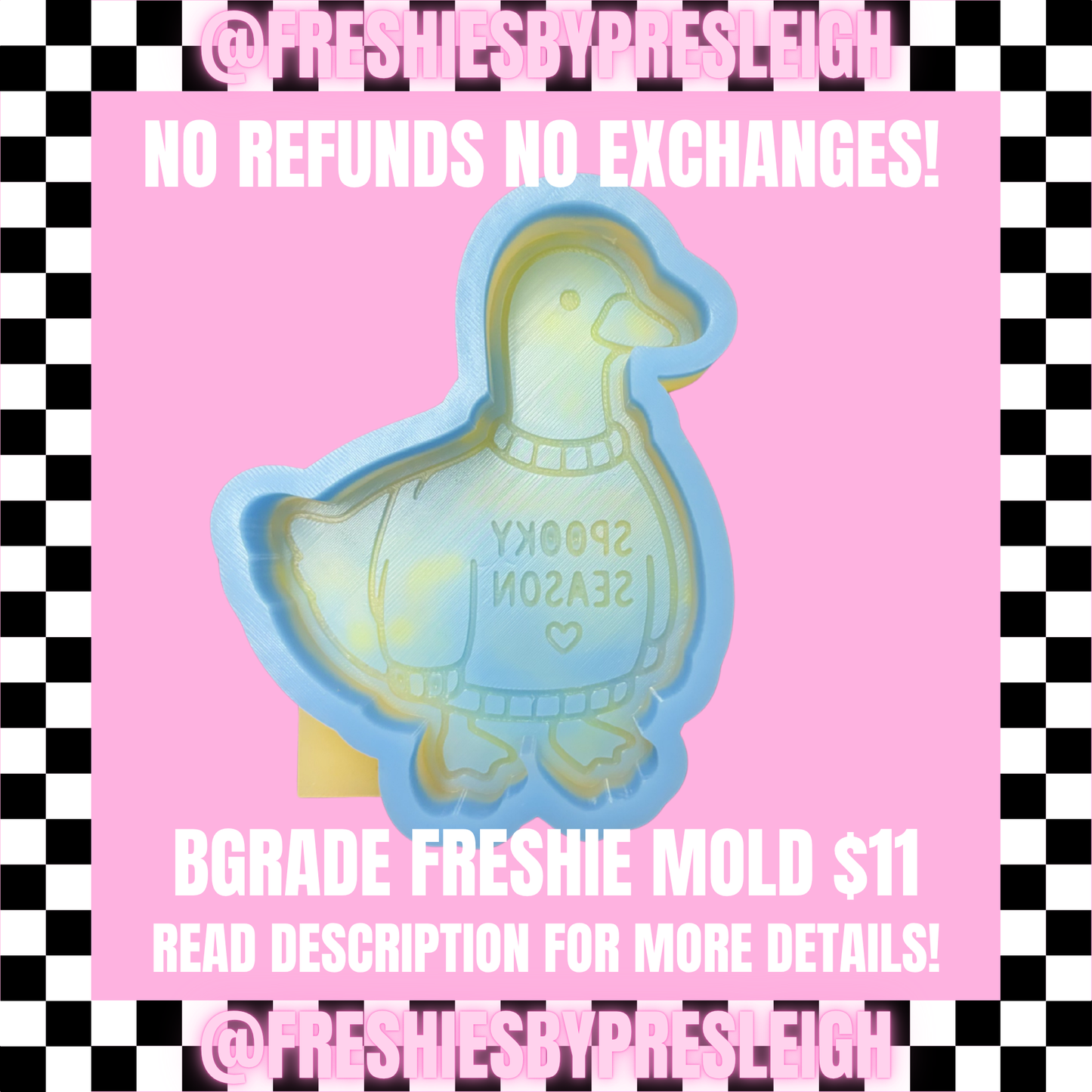 B-Grade Spooky Season Goose Freshie Mold