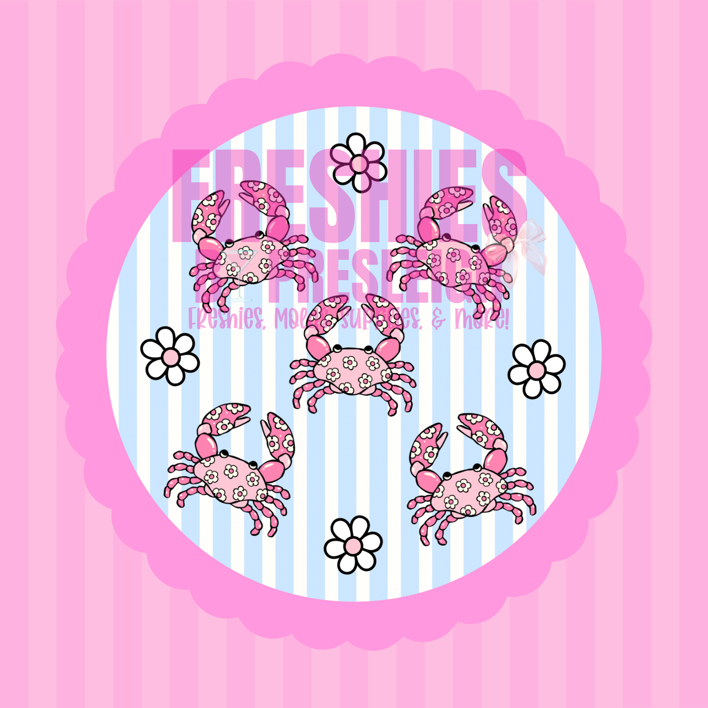 Floral Crab Freshie Card Stock