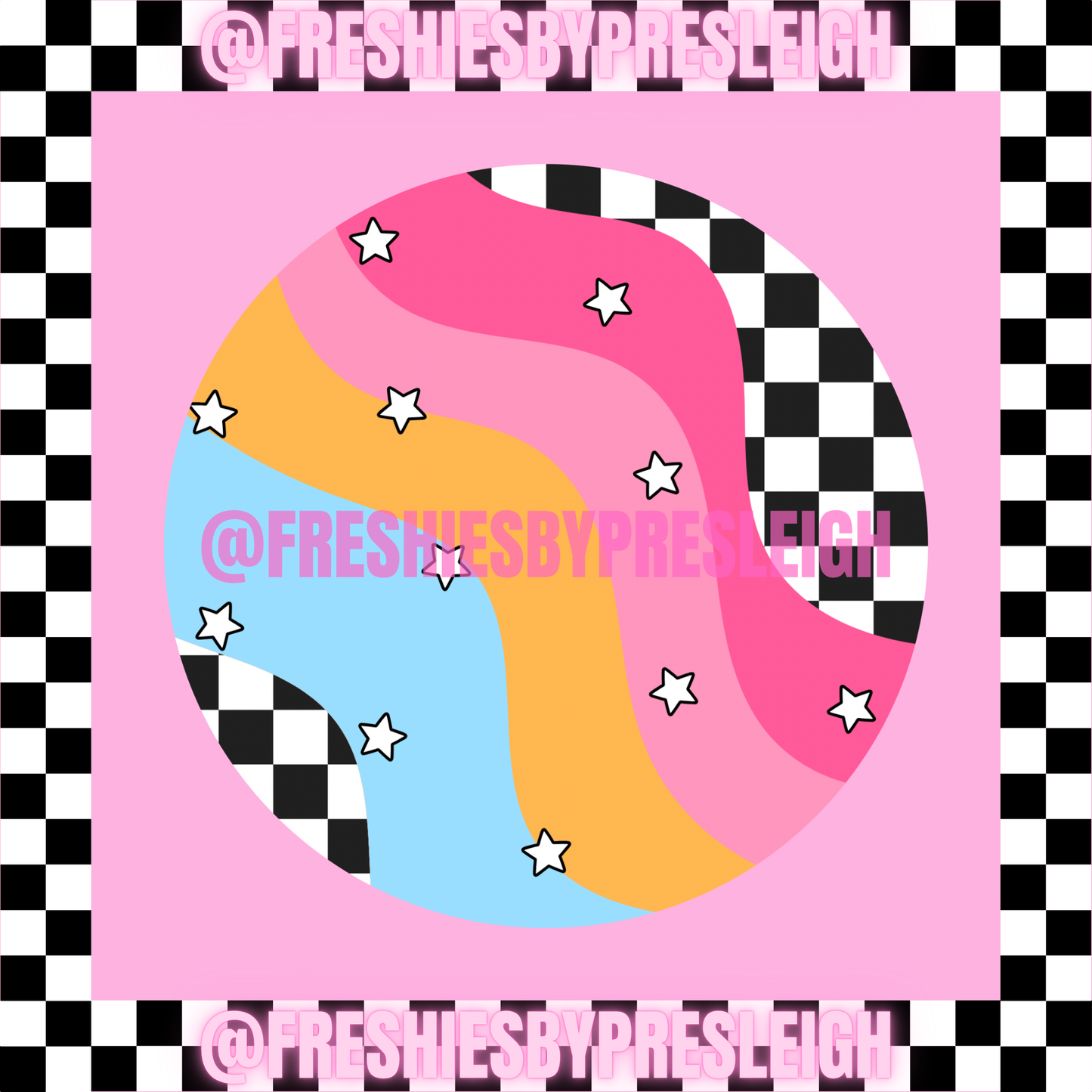 Retro Stars Freshie Card Stock