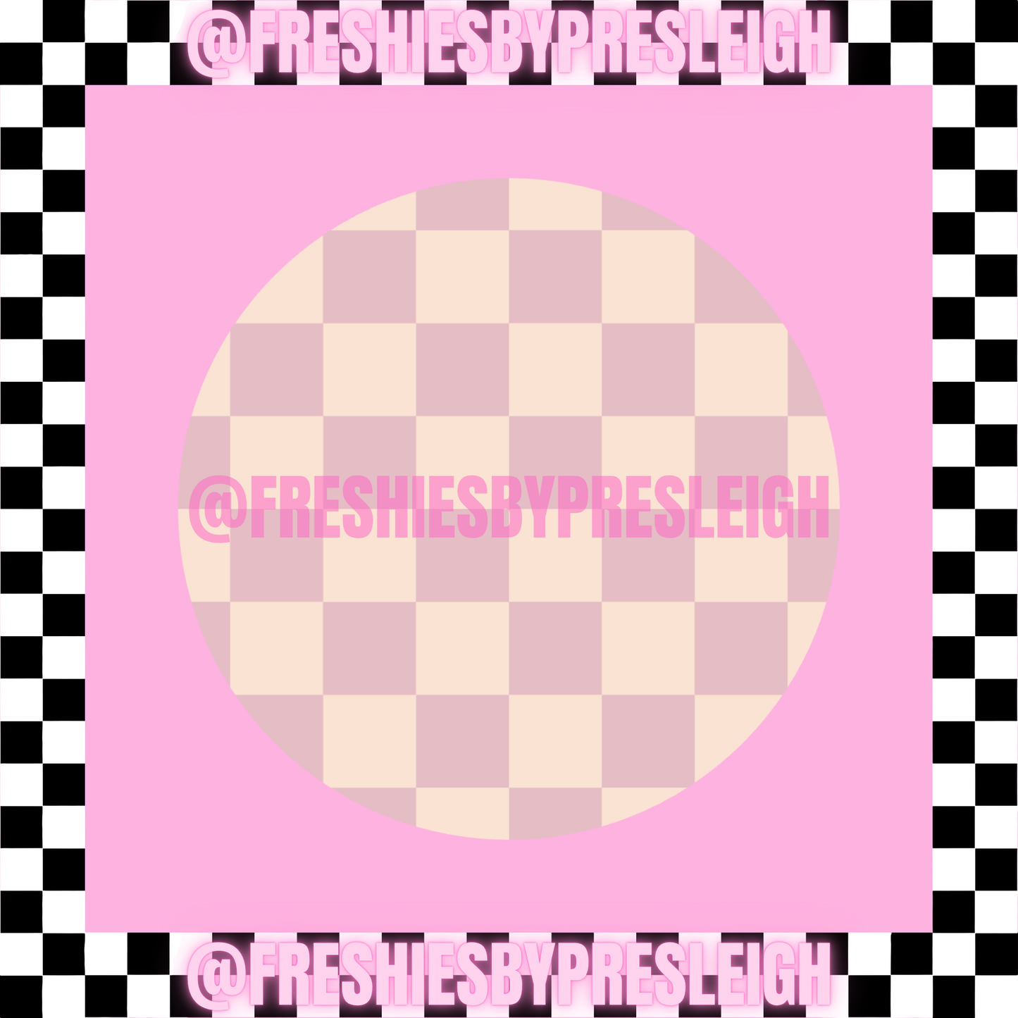 Fall Checkered (Round) Freshie Card Stock