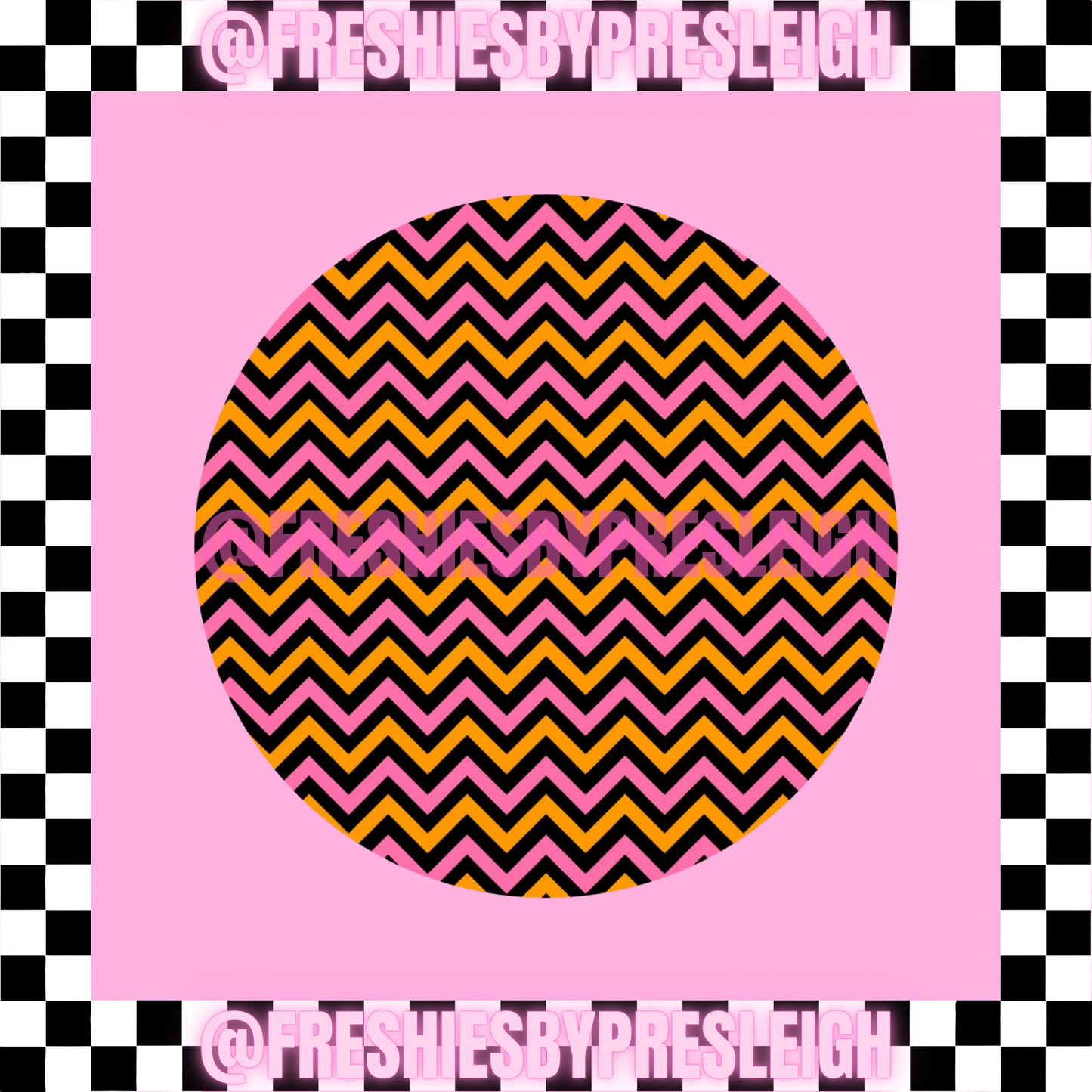 Fall Chevron (Round) Freshie Card Stock