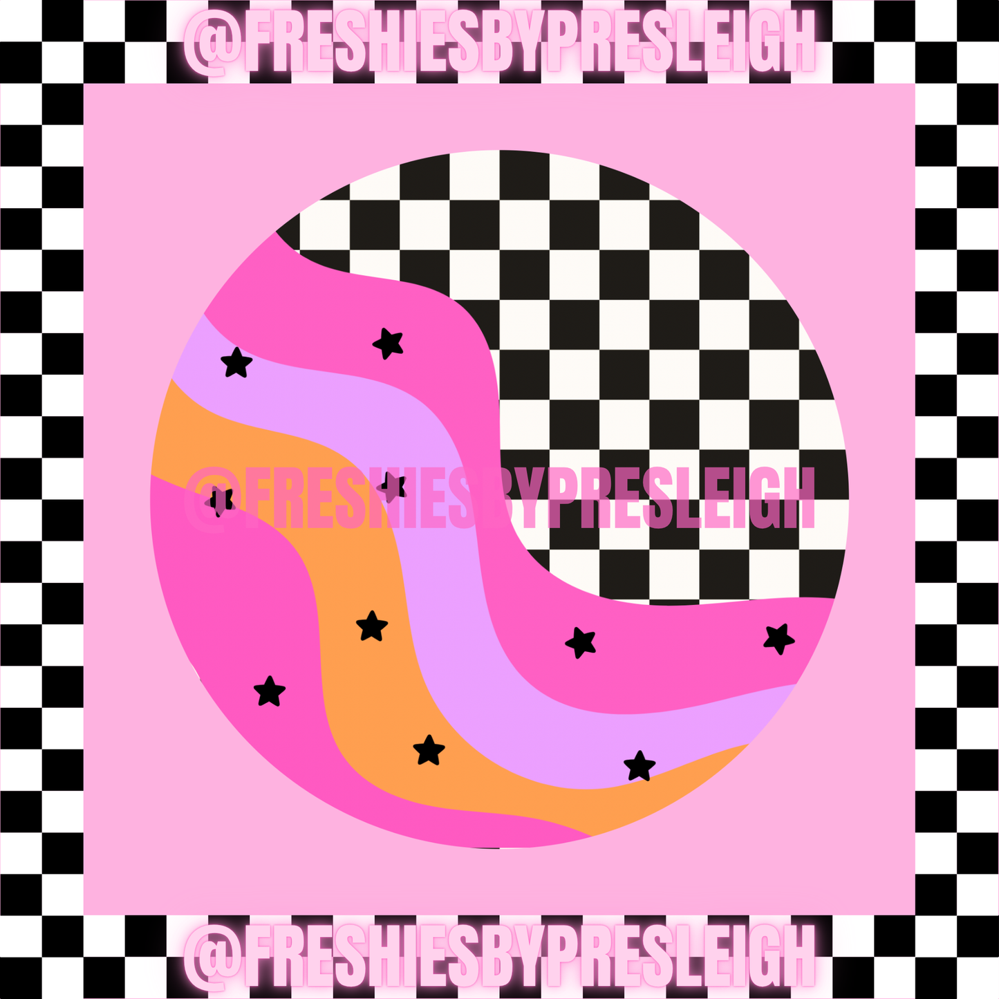 Girly Retro Freshie Card Stock