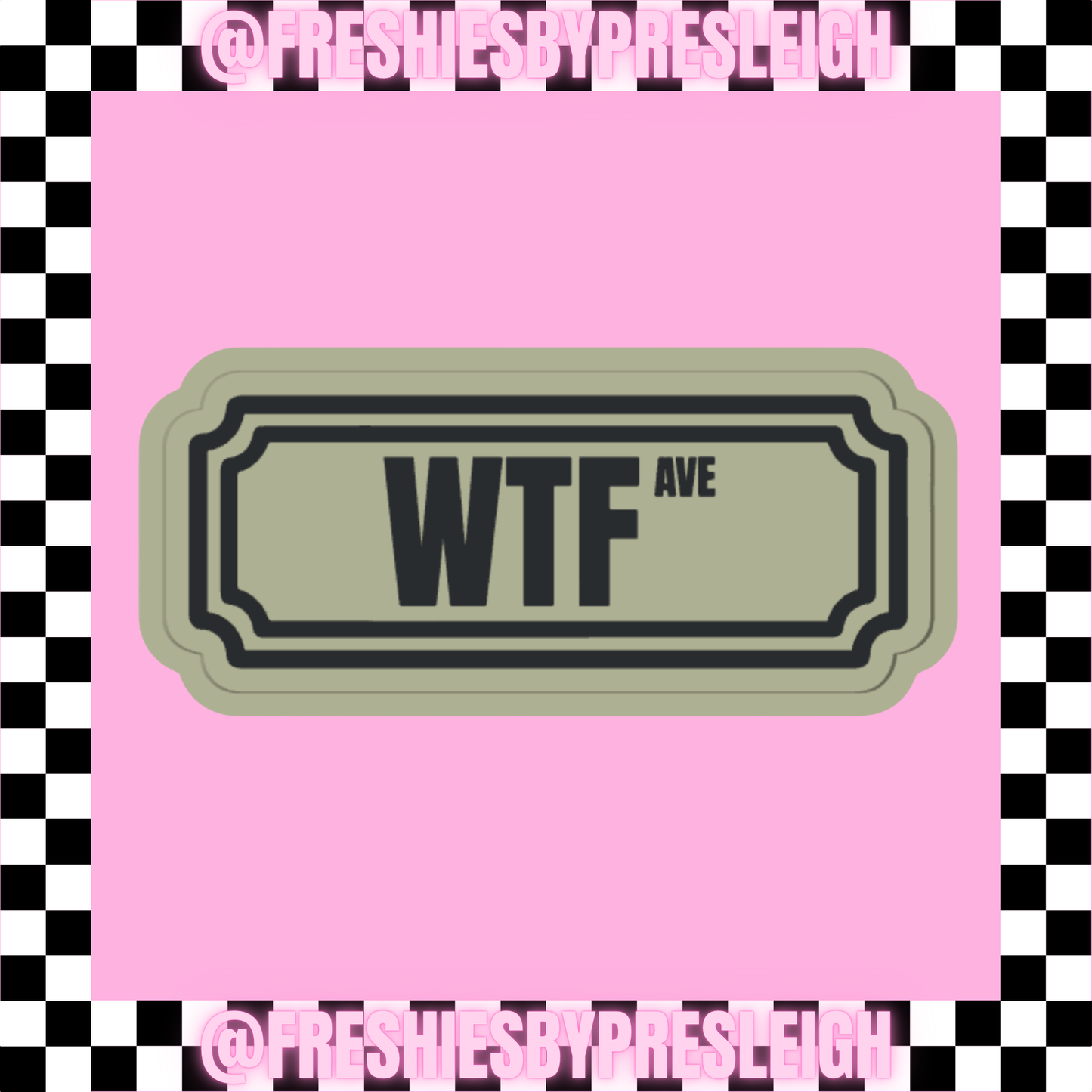 Street Sign Freshie (Insert) Mold