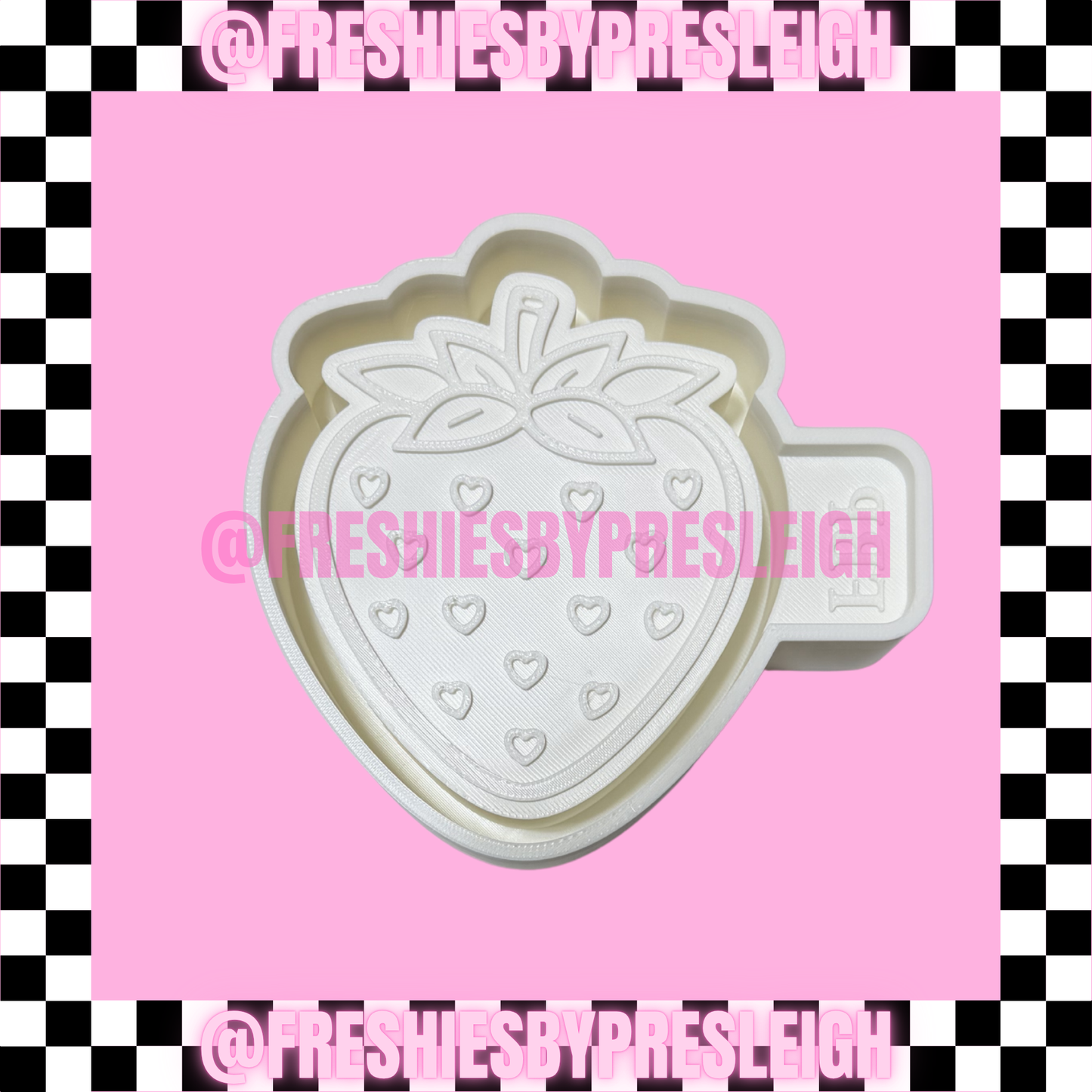 Heart Strawberry Freshie Mold