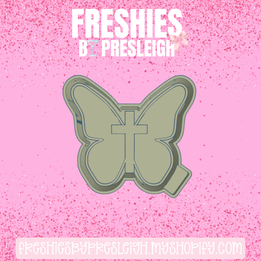 Cross Butterfly Freshie Mold