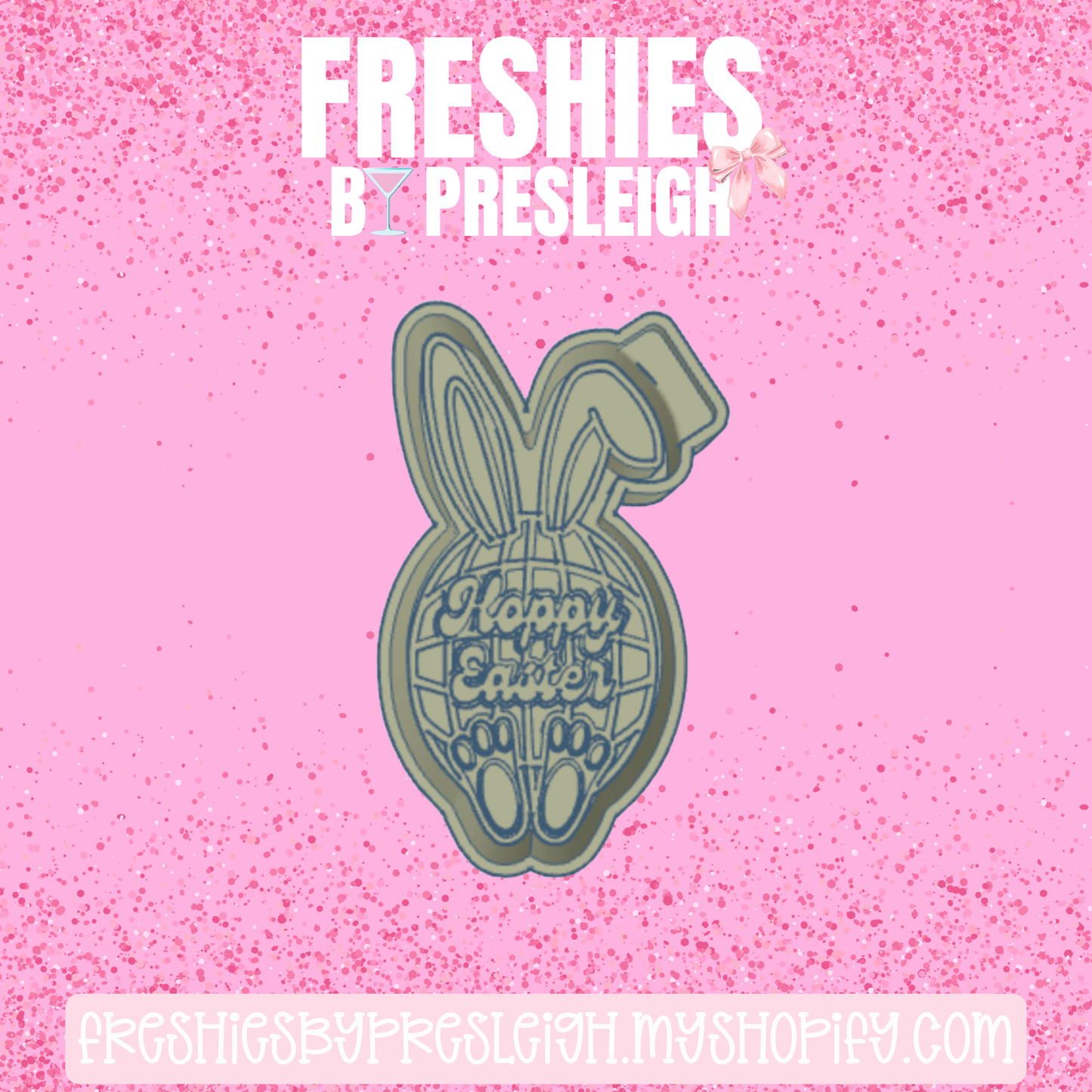 Easter Disco Bunny Ears Freshie Mold