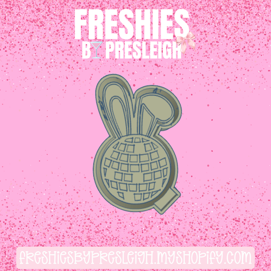 Disco Ball Bunny Ears Freshie Mold