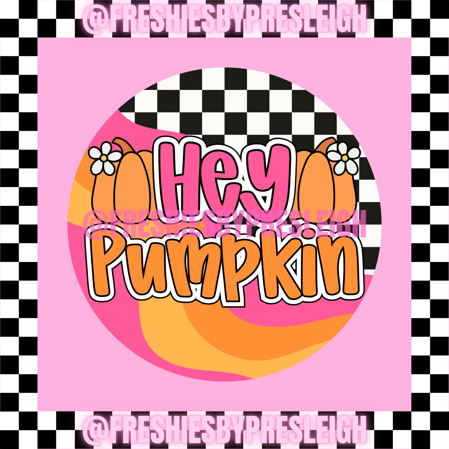 Retro Hey Pumpkin Freshie Card Stock