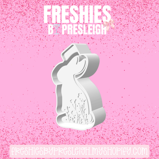 Bunny Floral Silhouette Freshie Mold