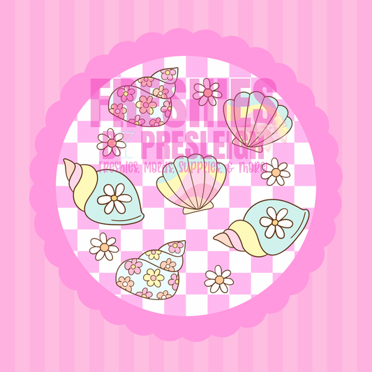 Pastel Seashells Freshie Card Stock