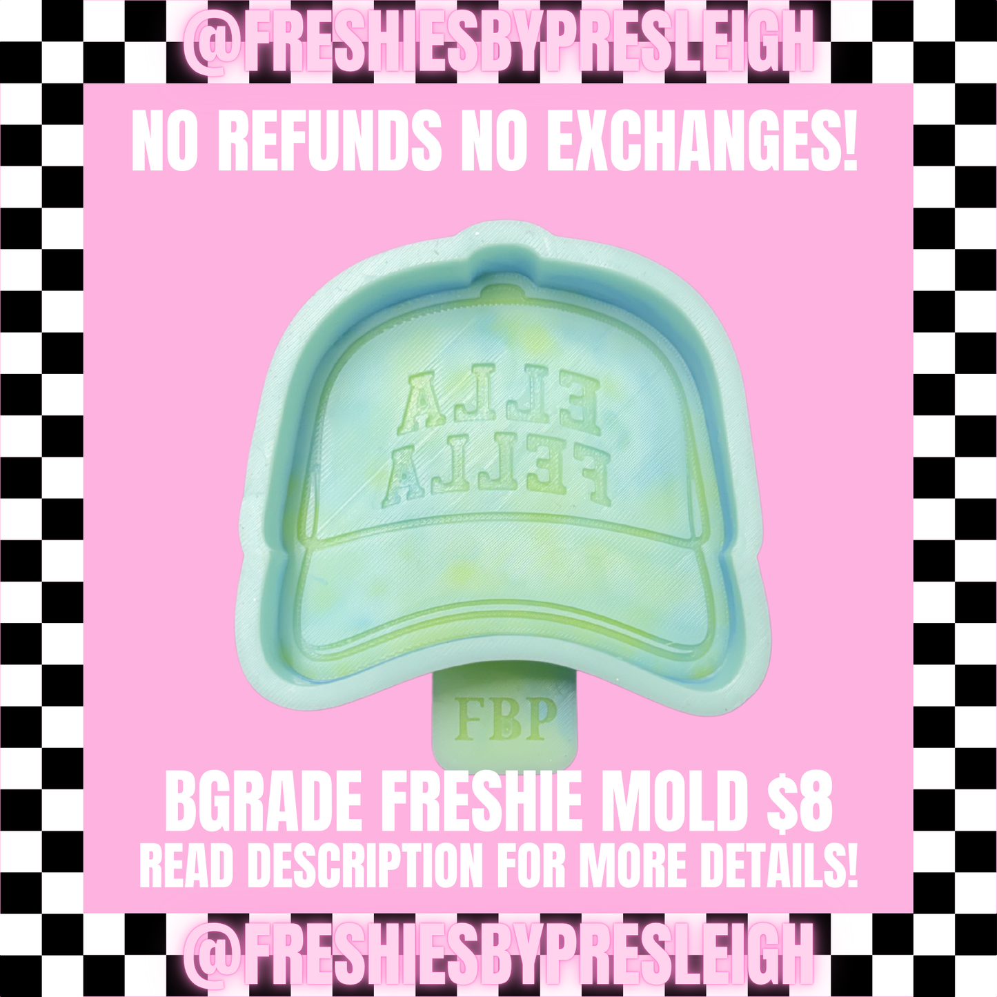 B-Grade Ella Fella Cap Freshie Mold