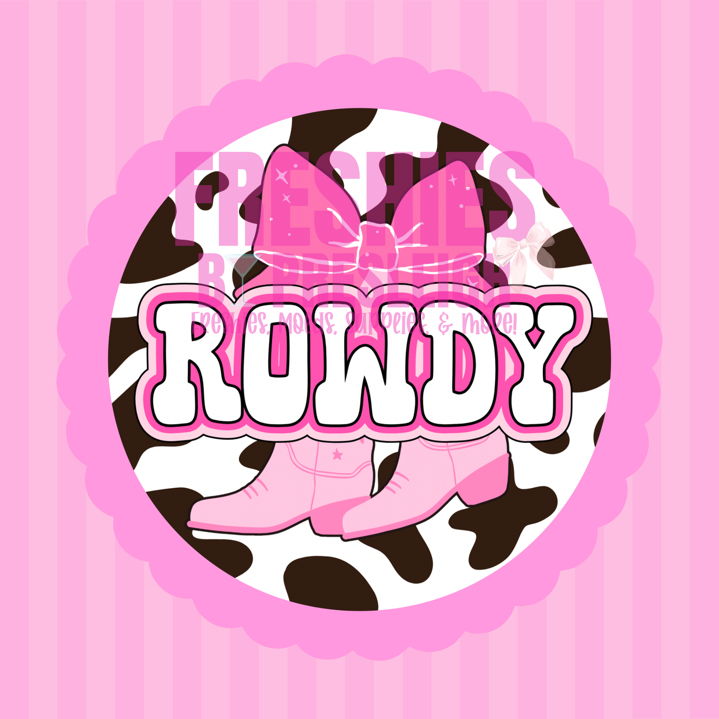 Cow Print Rowdy Freshie Card Stock
