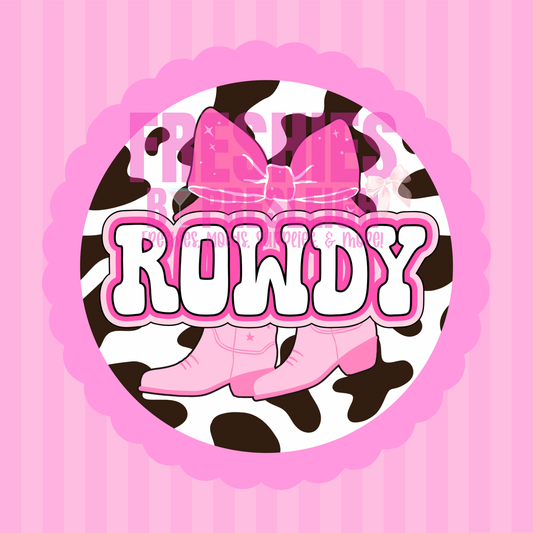 Cow Print Rowdy Freshie Card Stock