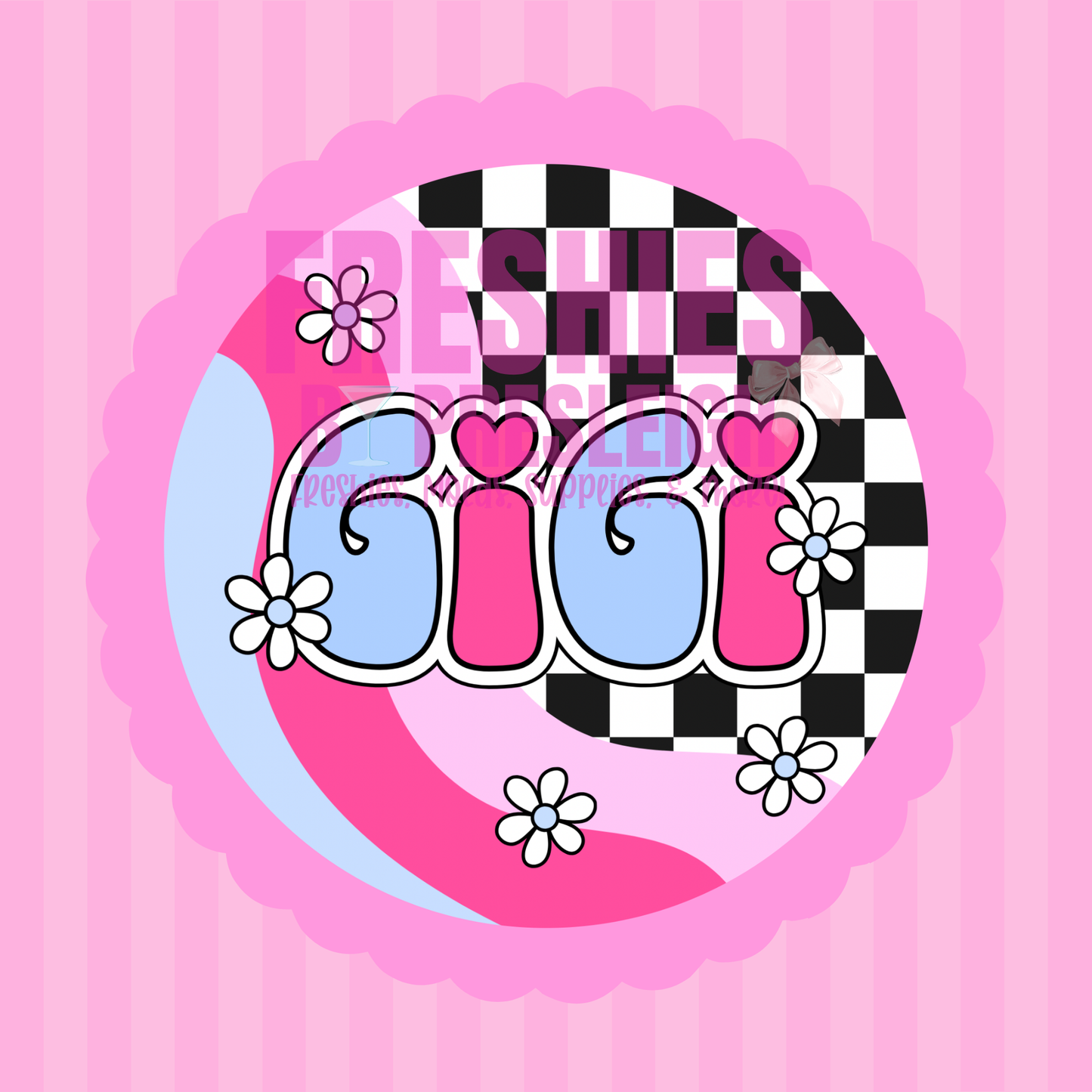 Retro Gigi Freshie Card Stock