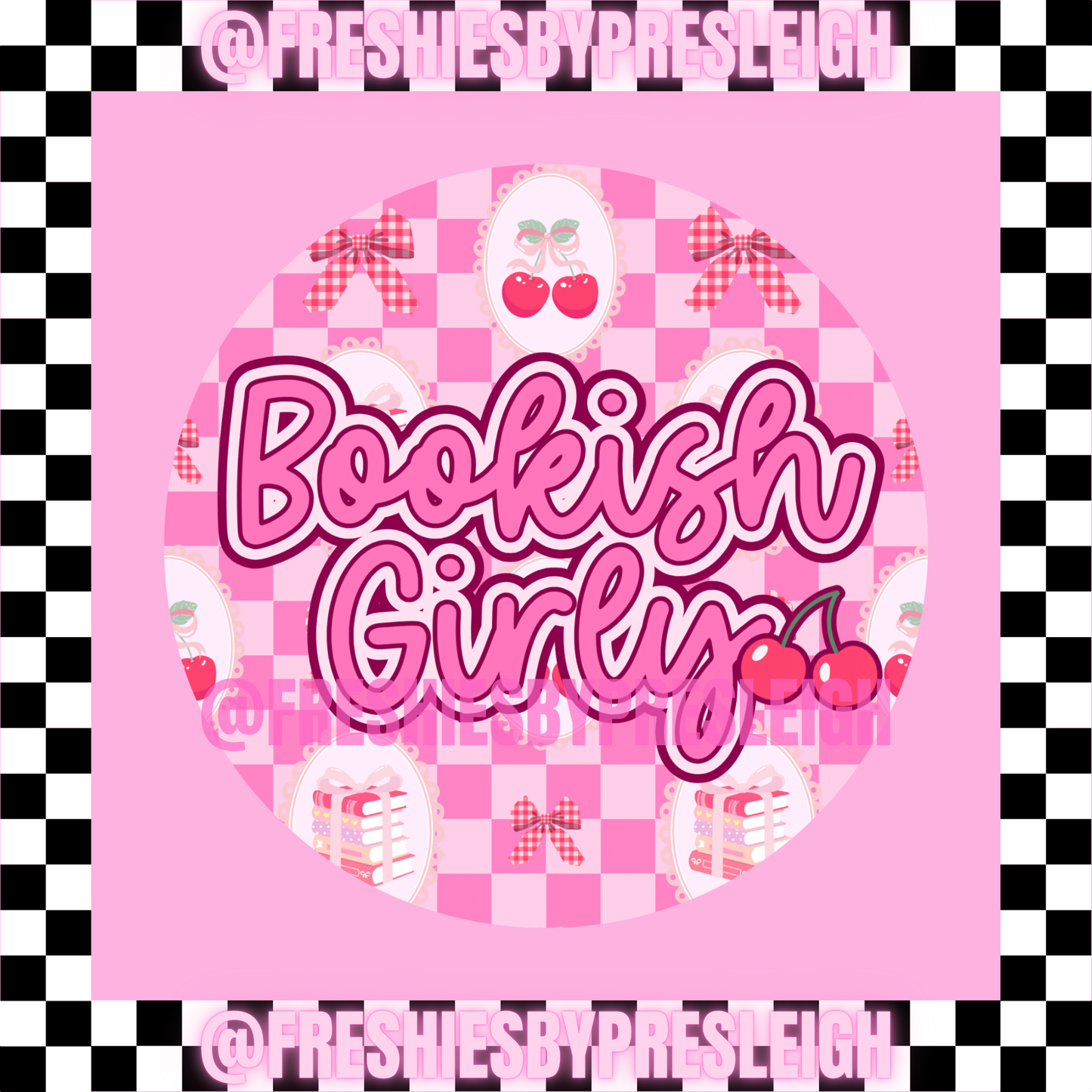 Bookish Girly Freshie Card Stock