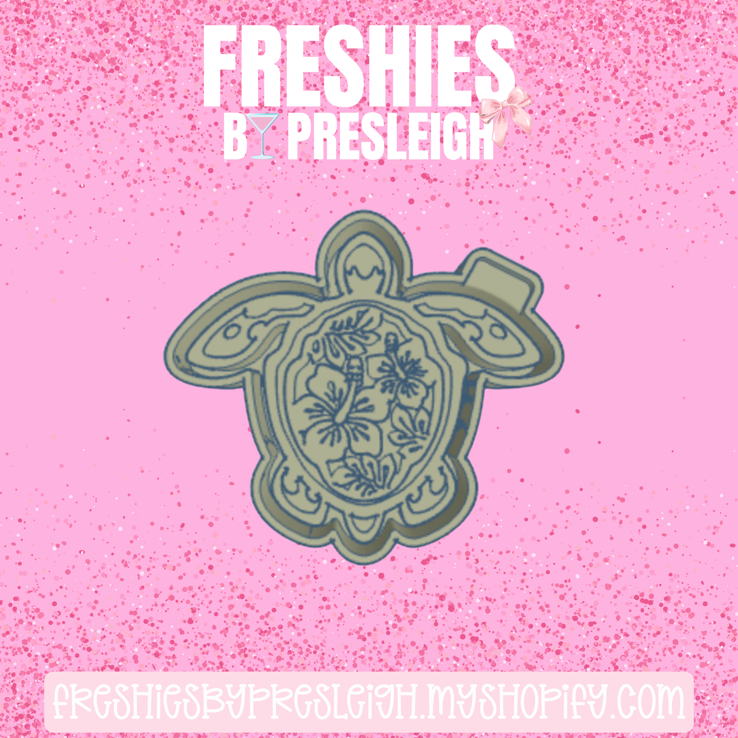 Floral Turtle Freshie Mold