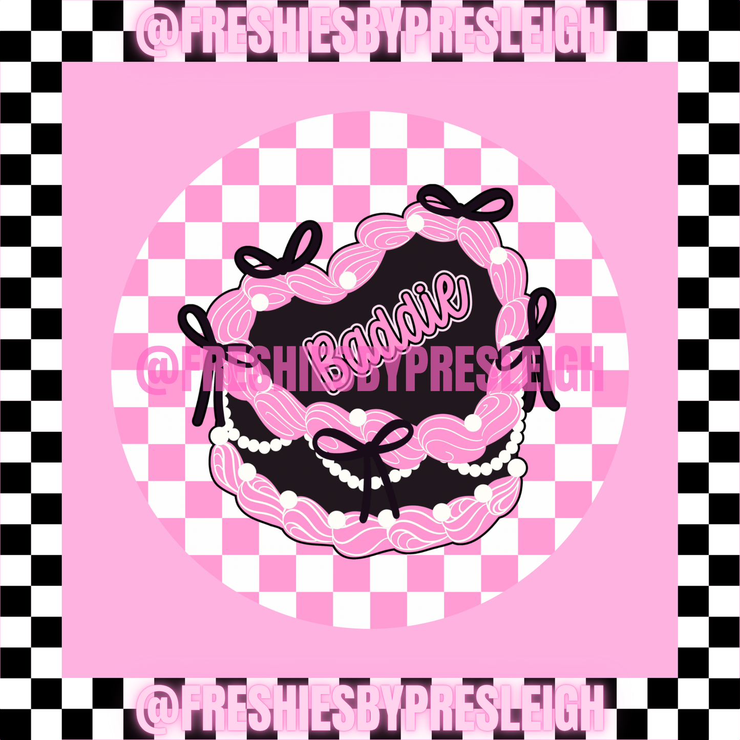Baddie Cake Freshie Card Stock