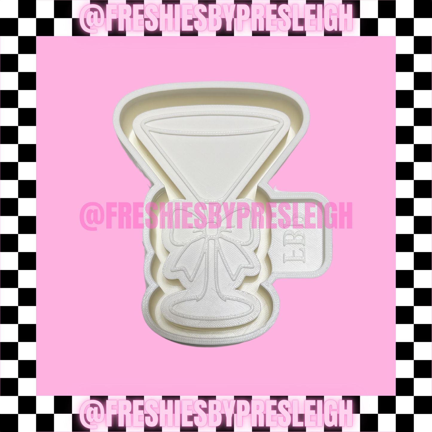 Martini Bow Glass Freshie Mold