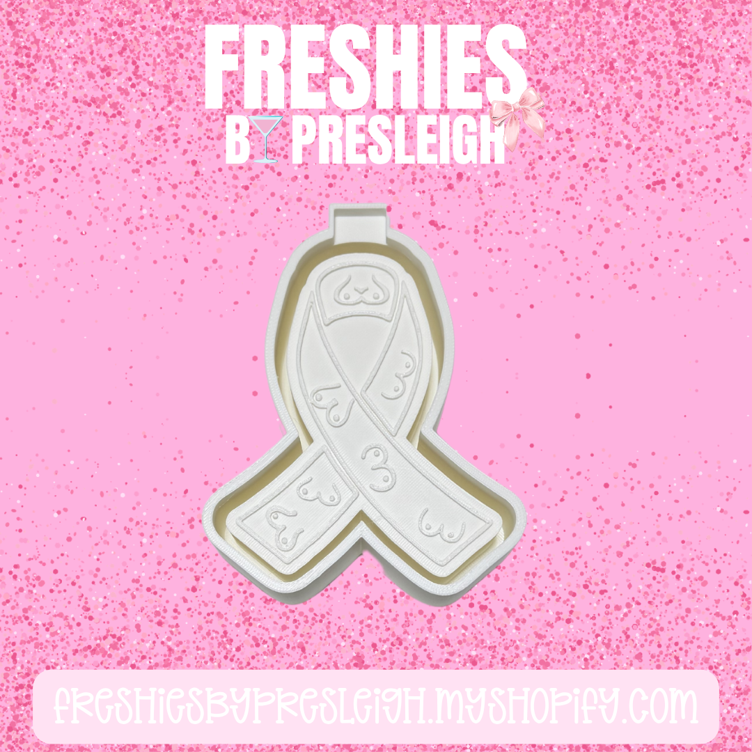 Breast Cancer Ribbon Freshie Mold