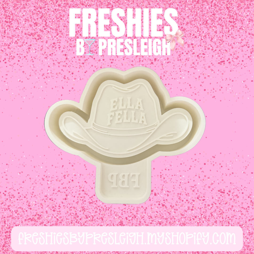 Ella Fella Cowboy Hat Freshie Mold