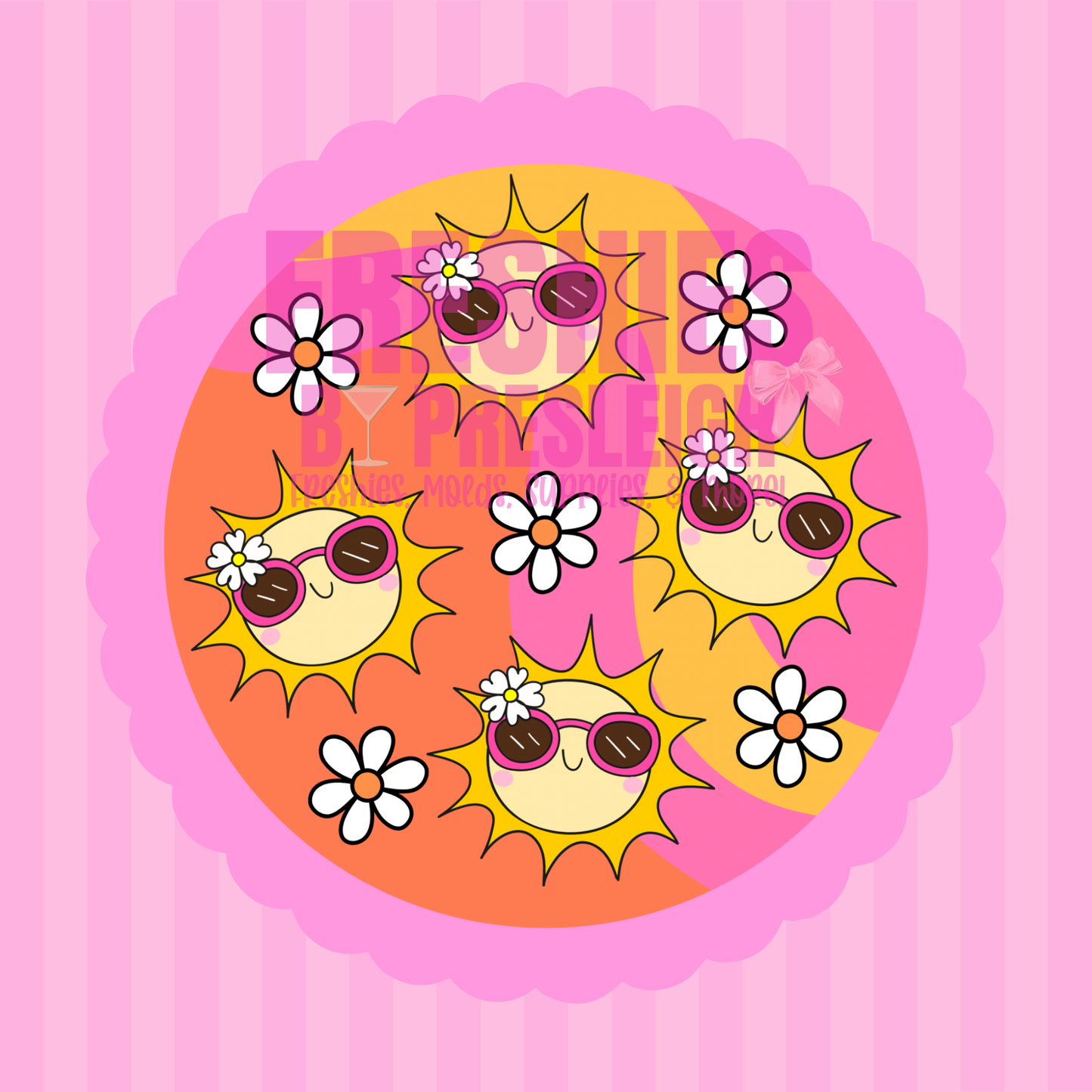 Retro Sun Freshie Card Stock