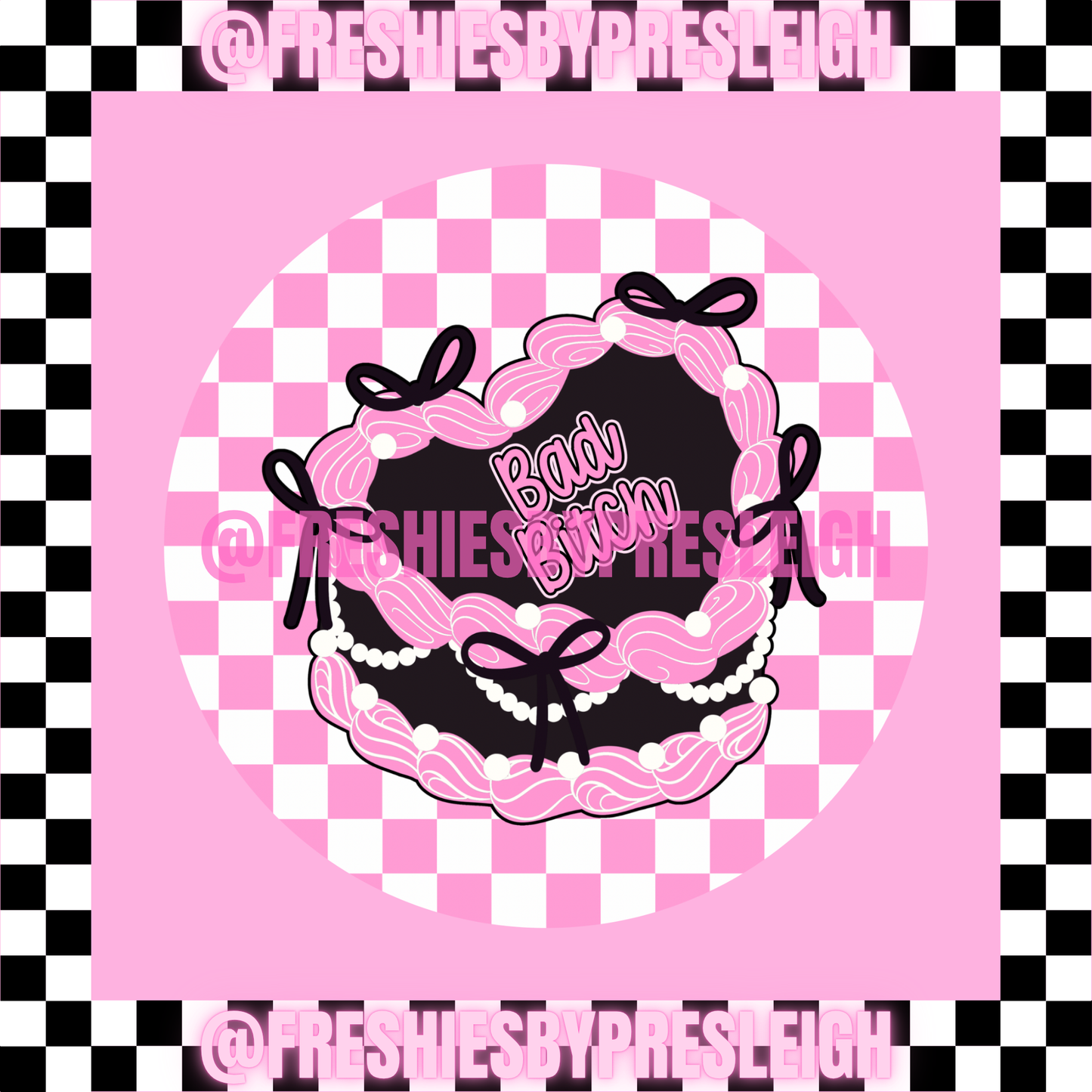 Bad B!tch Cake Freshie Card Stock