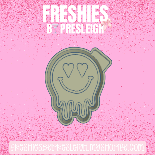 Heart Smiley Drip Freshie Mold