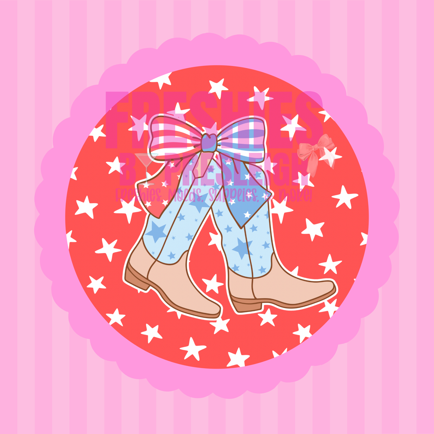 Patriotic Boots Freshie Card Stock