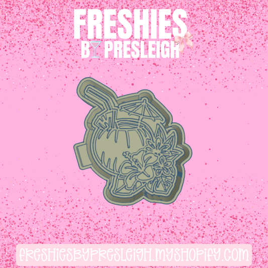 Floral Piña Colada Freshie Mold