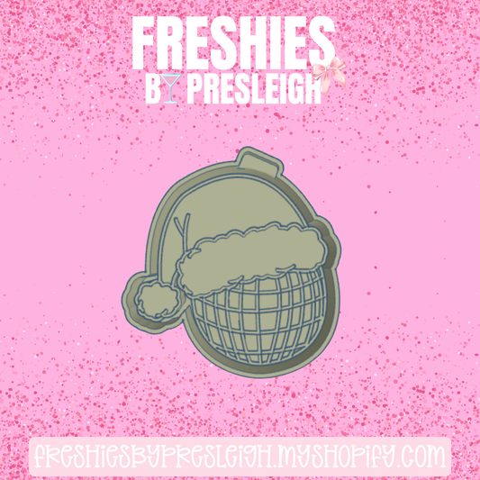 Santa Hat Disco Ball Freshie Mold