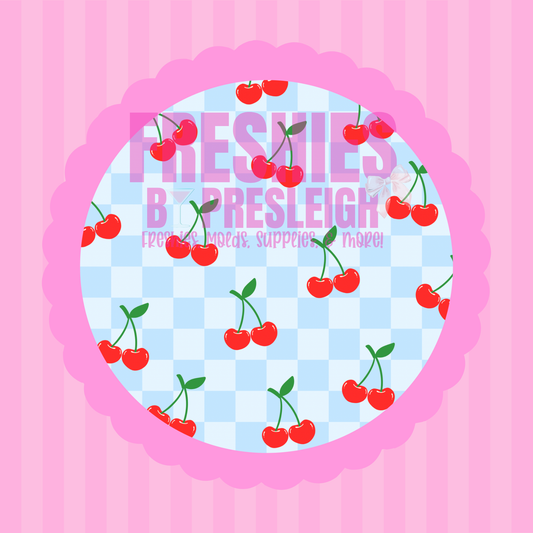 Checkered Cherry Freshie Card Stock