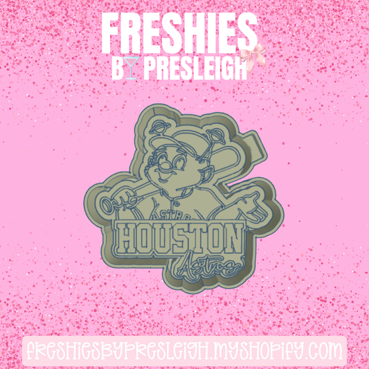 Houston O Baseball Freshie Mold