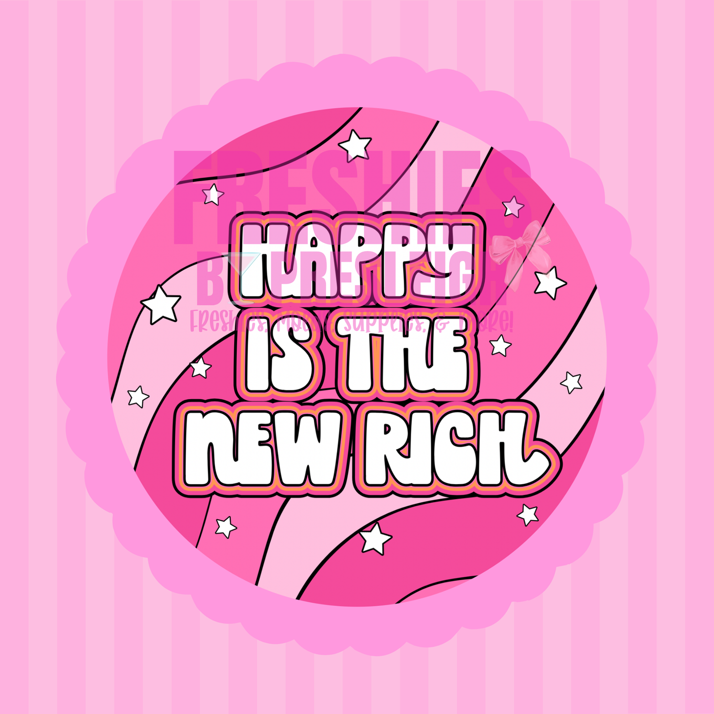 Happy Is The New Rich Freshie Card Stock