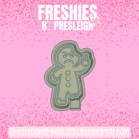 Gingerbread Man Bird Freshie Mold