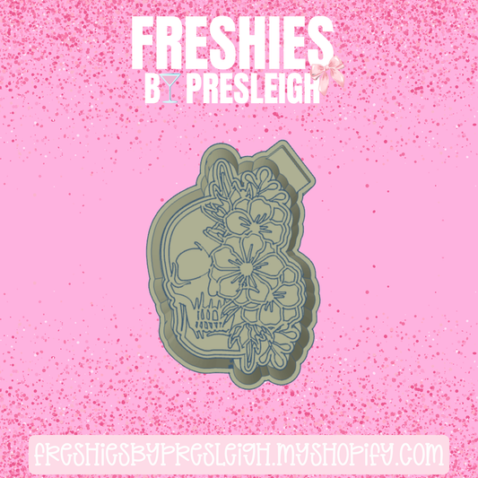 Floral Skull Freshie Mold