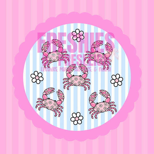 Floral Crab Freshie Card Stock