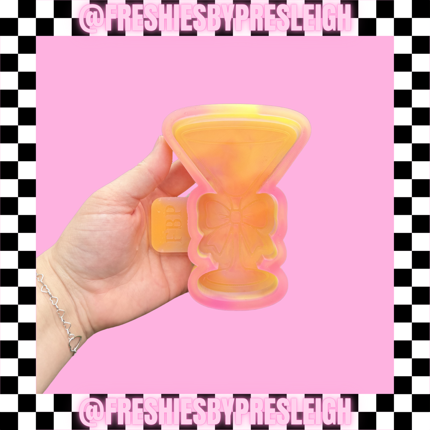 Martini Bow Glass Freshie Mold